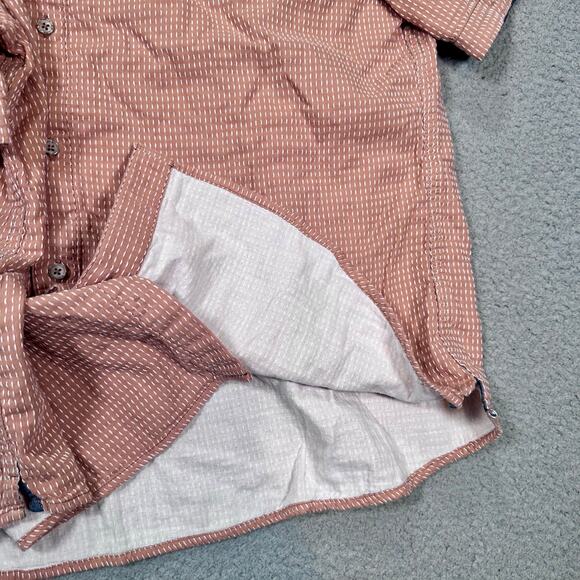 Carbon2Cobalt Button-Up T-Shirt Men’s Large Dune Double Cloth Terracotta Casual - Picture 6 of 8